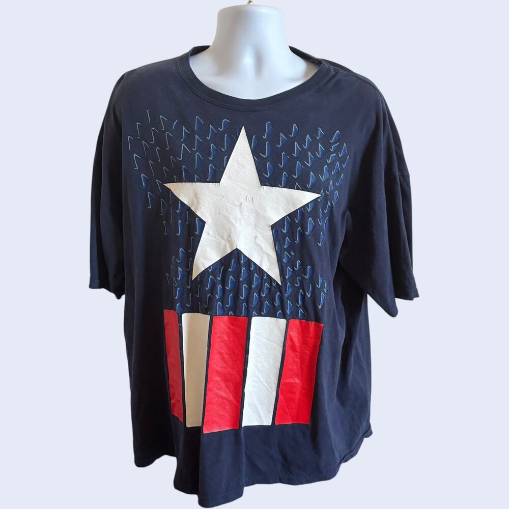 Marvel 2XL Streetwear Graphic Tee Blue Crew